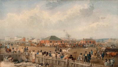 La Spedizione Overland di Sturt che lascia Adelaide, 10 agosto 1844 da S. T. Gill