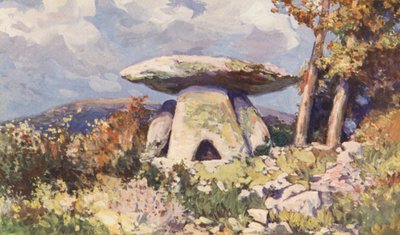 Dolmen di Grandmont (litografia a colori) da Sabine Baring Gould