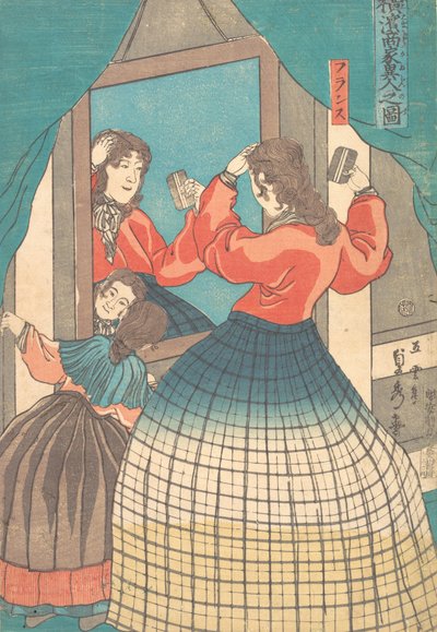 Stampa, 1861 Bunkyu 1, 1° mese da Sadahide Utagawa