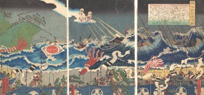 Scena di guerriero, 19° secolo da Sadahide Utagawa