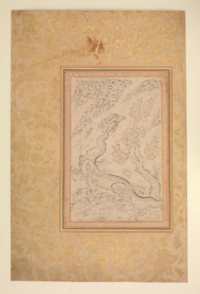 Drago e nuvole, ca. 1600 da Sadiqi Beg.