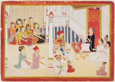 Maestro Svetambara Jain che dà istruzioni, c. 1750-60 da Sahib Ram