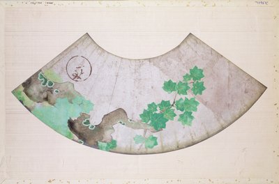 Ventaglio con disegno di acero da Sakai Hoitsu