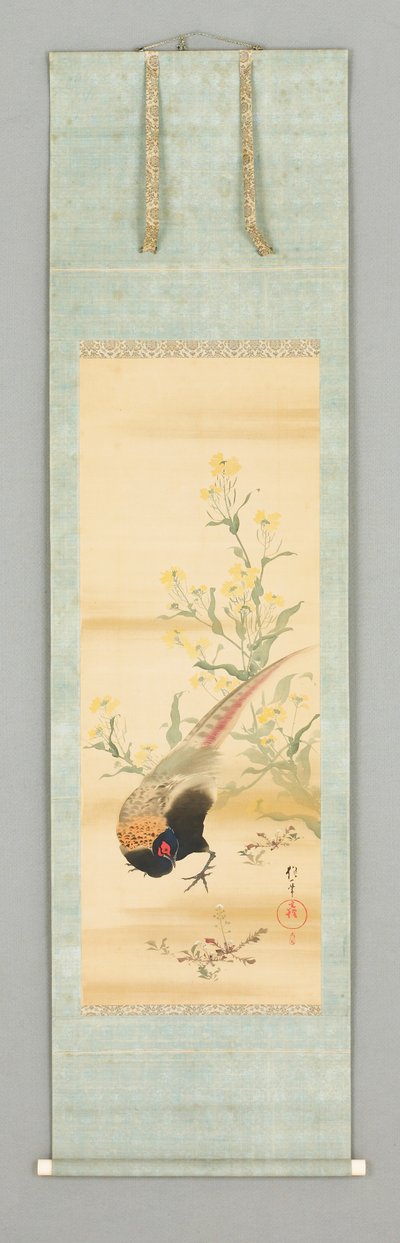 Fagiano e ramo fiorito,
1615-1868 (colore e inchiostro su seta) da Sakai Hoitsu