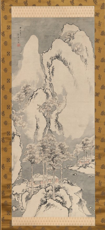 Paesaggio innevato da Sakaki Hyakusen