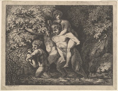 Famiglia di Satiri in Movimento da Salomon Gessner