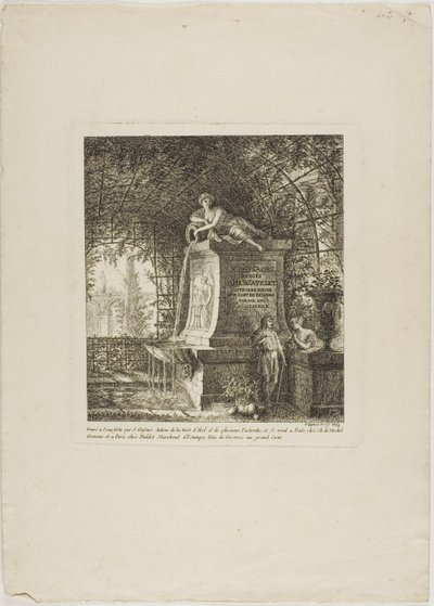 La fontana a traliccio, frontespizio da Paysages Dédiés à M. Warelet da Salomon Gessner