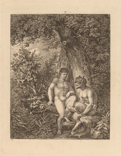 Due Satiri in una Foresta da Salomon Gessner