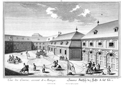 Veduta del cortile delle scuderie da Salomon Kleiner