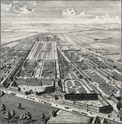 Prospetto del giardino del principe Eugenio e dei giardini adiacenti del convento delle Salesiane e del principe Schwarzenberg da Salomon Kleiner