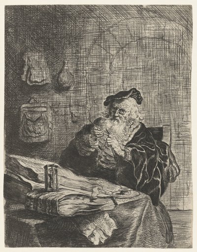Uomo con un temperino da Salomon Koninck (attributed to)