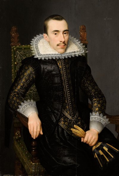 Ritratto di un uomo, possibilmente Walterus Fourmenois (1596-1653) da Salomon Mesdach (attributed to)