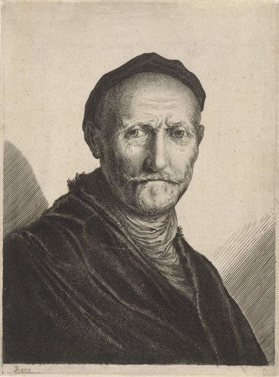 Ritratto di un uomo anziano con un berretto in testa da Salomon Savery