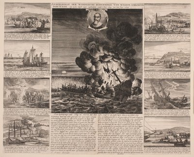 Pagina del titolo che illustra il viaggio di Willem Isbrandtse Bontekoe nelle Indie Orientali da Salomon Savery