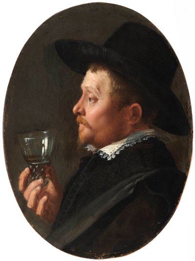 Ritratto di Uomo con un Roemer da Salomon de Bray