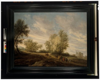 Paesaggio boscoso e Giuseppe salvato dal pozzo da Salomon van Ruisdael or Ruysdael