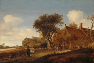 Una locanda di villaggio con diligenza da Salomon van Ruisdael or Ruysdael