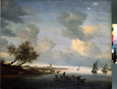 Traghetto ad Arnhem da Salomon van Ruisdael or Ruysdael