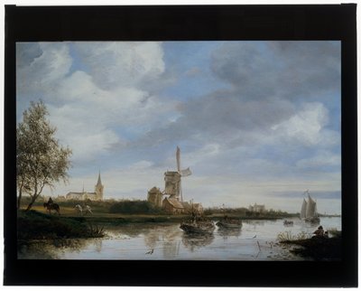 Paesaggio fluviale con mulino a vento da Salomon van Ruisdael or Ruysdael