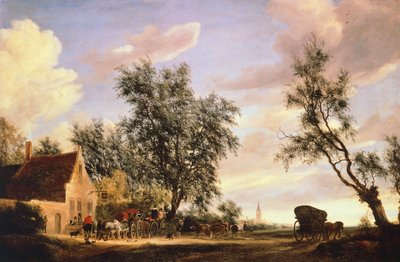 Locanda del Cigno Bianco da Salomon van Ruisdael or Ruysdael
