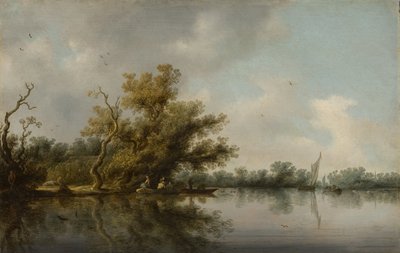 Riva del fiume con alberi antichi da Salomon van Ruysdael