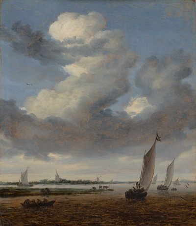 Veduta di Beverwijk dal Wijkermeer da Salomon van Ruysdael