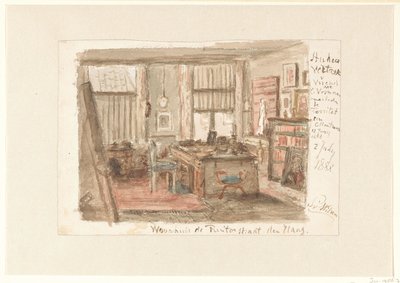 Studio di Carel Vosmaer in Ruiterstraat a L