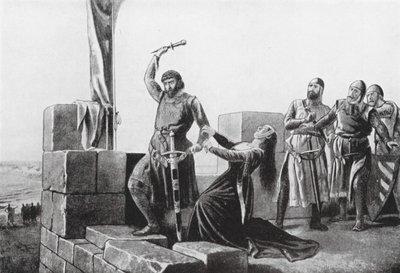 Alonso de Guzman lancia il suo pugnale a Don Juan da Salvador (after) Martinez Cubells