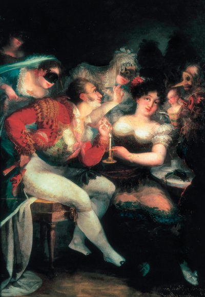 Un caffè durante il Carnevale, dettaglio da Salvador Mayol