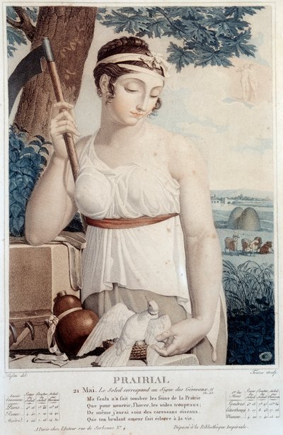 Calendario rivoluzionario del 21 maggio: "Prairial: Il sole è nel segno dei Gemelli" da Salvadore Tresca
