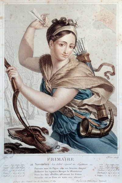Calendario rivoluzionario del 22 novembre: Frimaire: Il sole risponde al sagittario da Salvadore Tresca