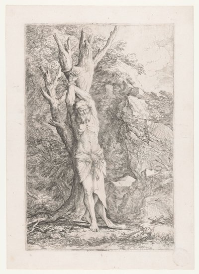 Albert legato a un albero da Salvator Rosa
