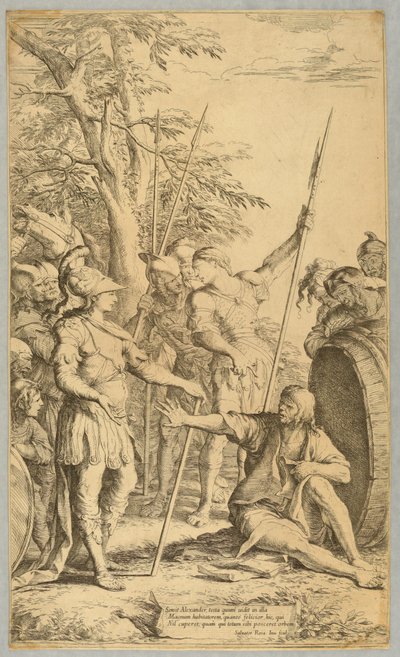 Alessandro visita Diogene da Salvator Rosa