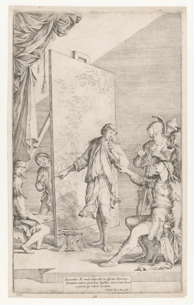 Alessandro Magno nello studio di Apelle da Salvator Rosa