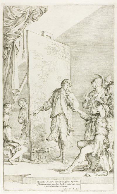 Alessandro nello studio di Apelle da Salvator Rosa