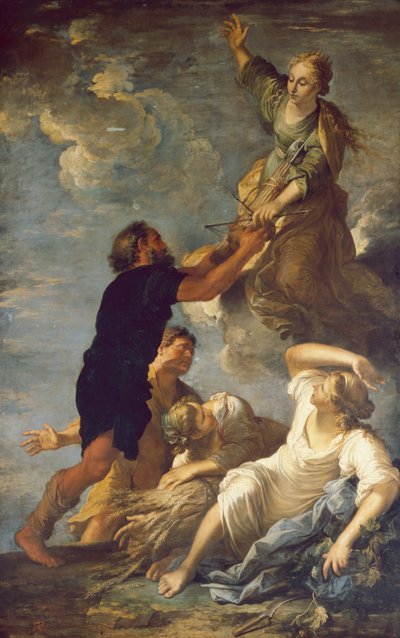 Astraea lascia la Terra, c.1665 da Salvator Rosa