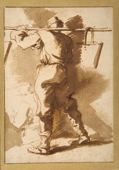 Vista posteriore di un portatore d