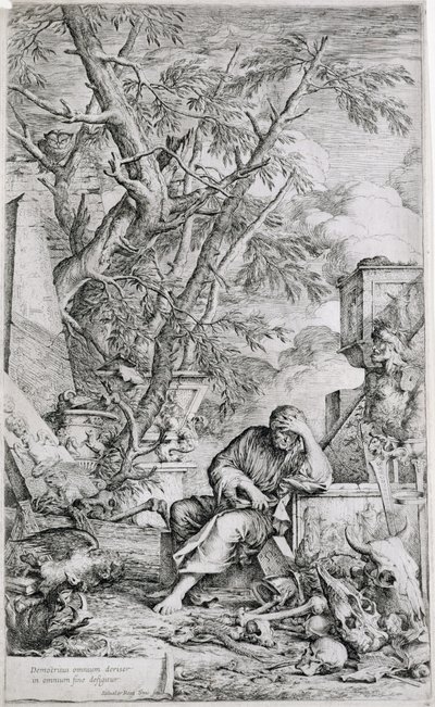 Democrito in meditazione da Salvator Rosa