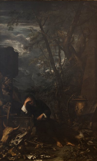 Democrito in meditazione da Salvator Rosa