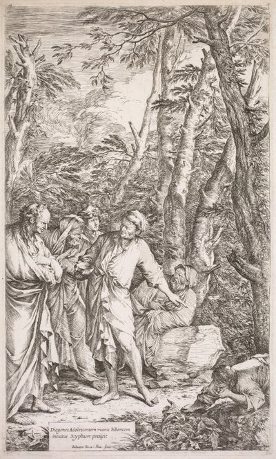 Diogene e la Sua Coppa da Salvator Rosa