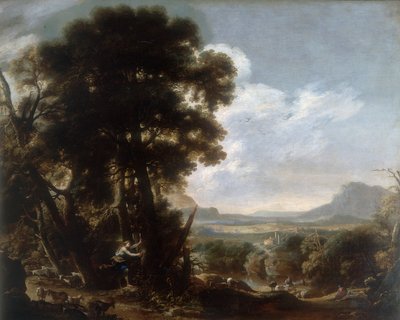 Erminia incide il nome di Tancredi su un albero, opera di Salvatore Rosa, conservata alla Galleria Estense di Modena da Salvator Rosa