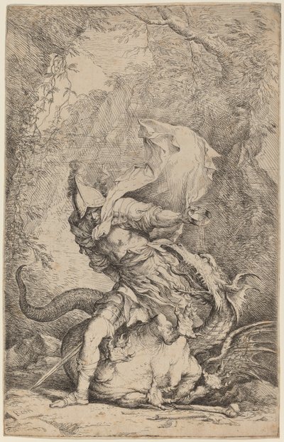 Giasone e il drago da Salvator Rosa