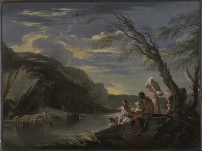 Paesaggio con bagnanti, c.1660 da Salvator Rosa