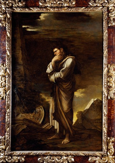 Marius che medita tra le rovine di Cartagine, circa da Salvator Rosa