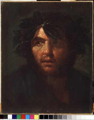 Ritratto di uomo con corona di alloro da Salvator Rosa