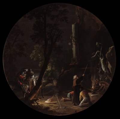 Scene di Stregoneria: Notte, c.1645-49 da Salvator Rosa