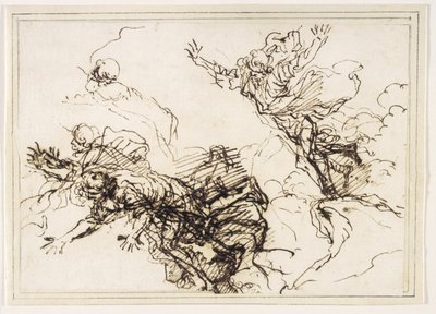 Studi per la morte di Empedocle da Salvator Rosa