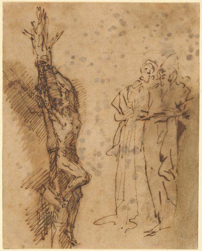 Studio per la Crocifissione di Policrate da Salvator Rosa