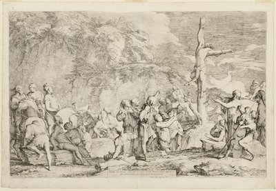 La crocifissione di Policrate da Salvator Rosa