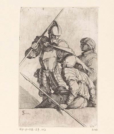 Due soldati e una figura con turbante da Salvator Rosa